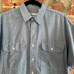 VTG Roebucks Men's Chambray Work Shirt L 24x31